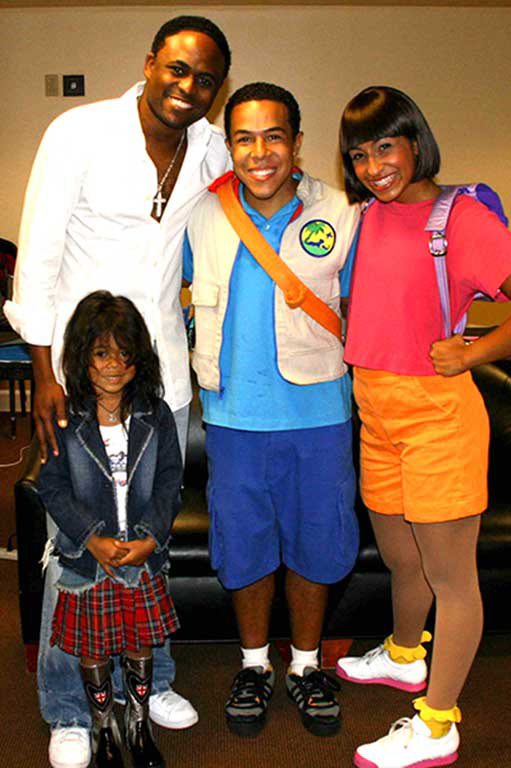 Wayne Brady and his sweet daughter Maile stop for a photo backstage after the show, Go Diego Go! Live at the Kodak Theatre in LA.